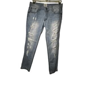 EUC American Blue Distressed Jeans Light Wash Size 11